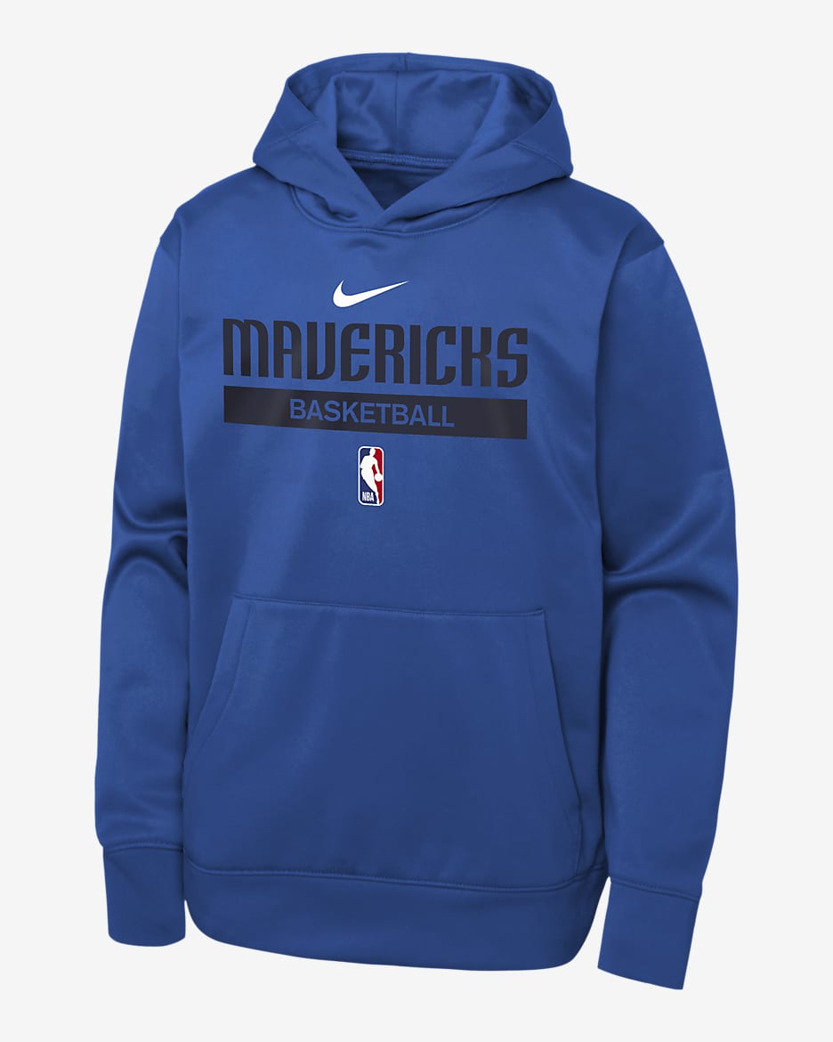 Dallas Mavericks Spotlight Big Kids' Nike Dri-FIT NBA Pullover Hoodie - Game Royal