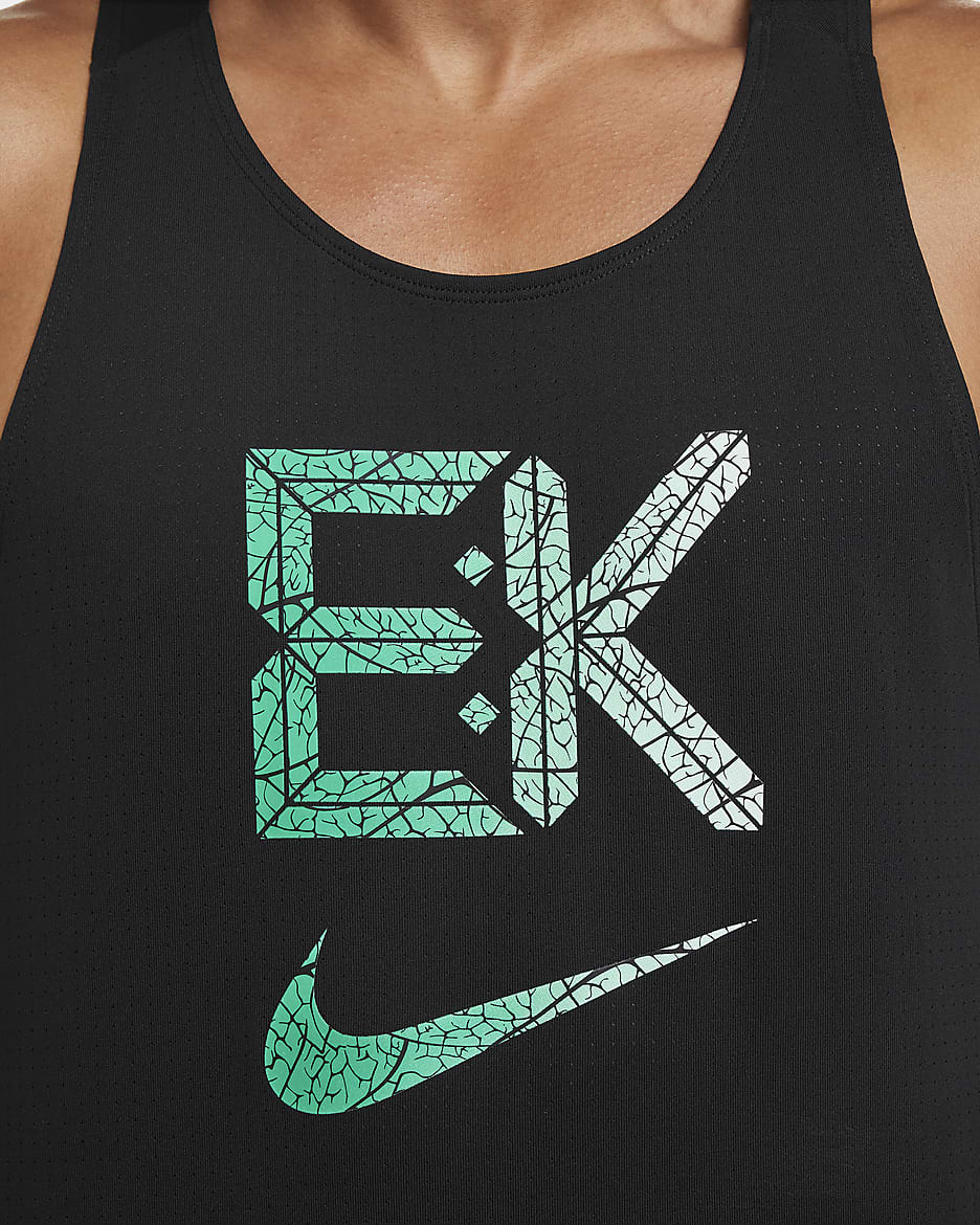 Nike Fast "Kipchoge" Men's Dri-FIT Running Singlet - Black/Stadium Green