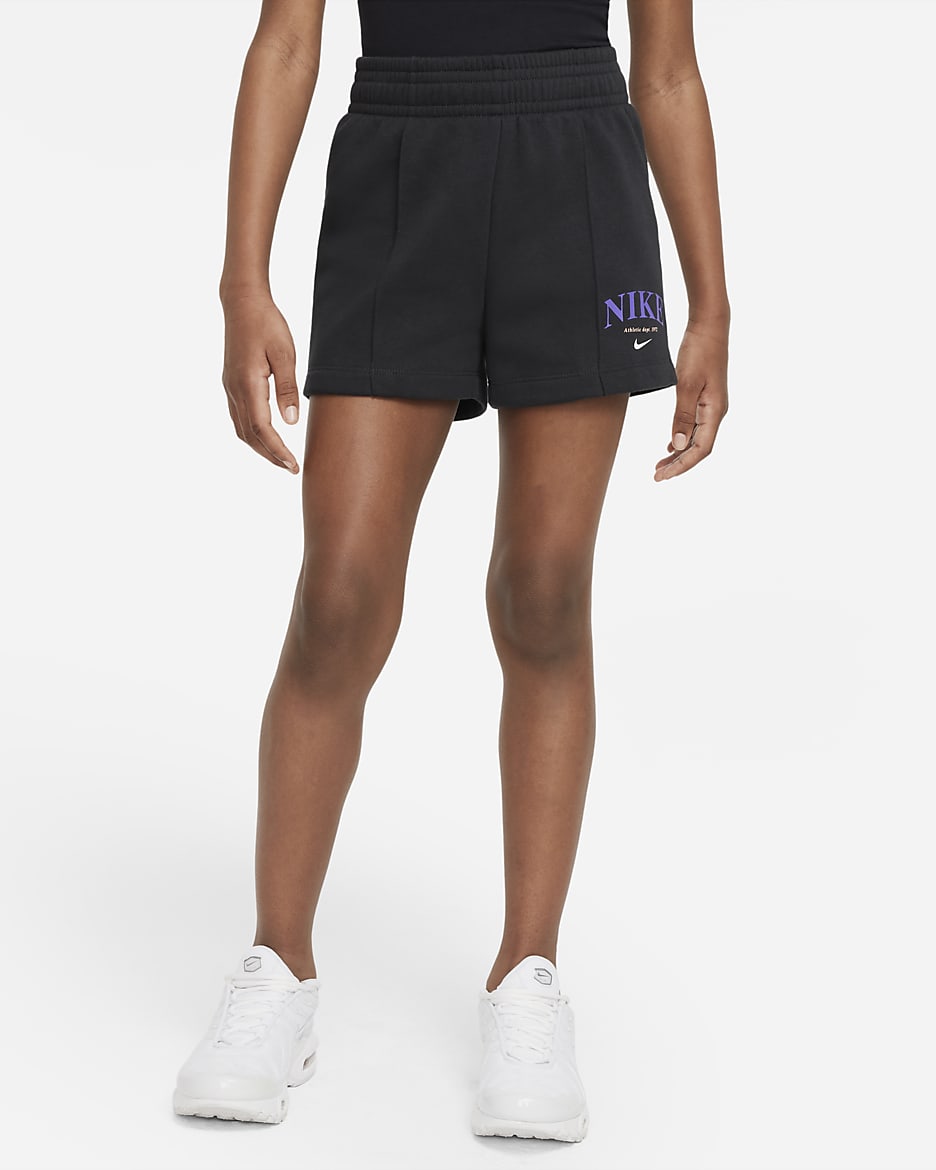 Nike Sportswear Big Kids' (Girls') Shorts - Off Noir