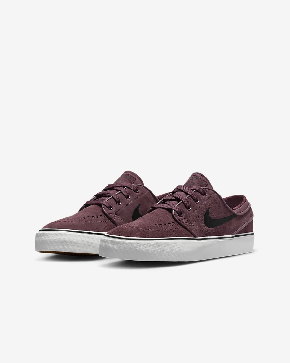 Nike SB Stefan Janoski 大童滑板鞋 - Burgundy Crush/Burgundy Crush/Sail/黑色