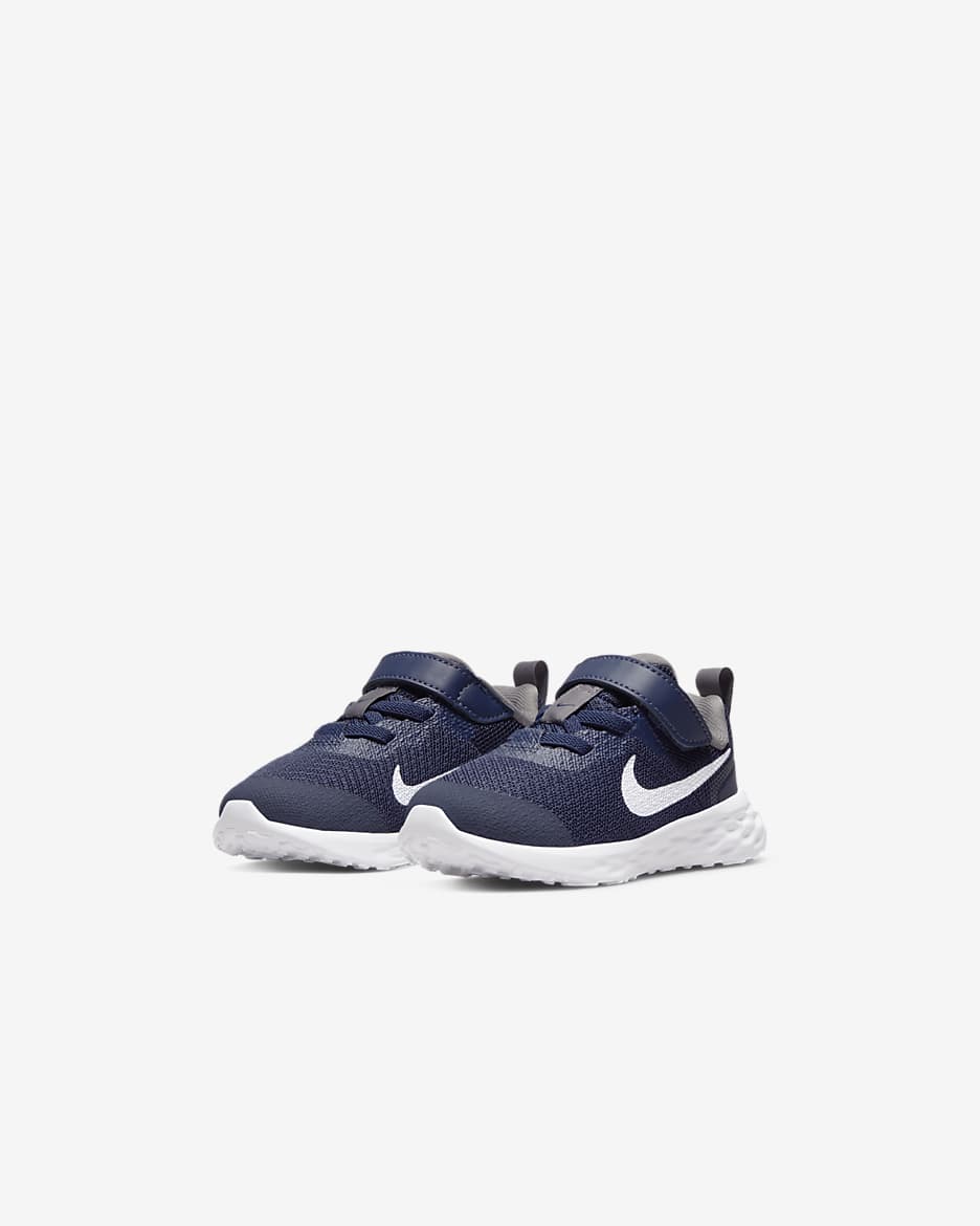 Nike Revolution 6 Baby/Toddler Shoes - Midnight Navy/Flat Pewter/White