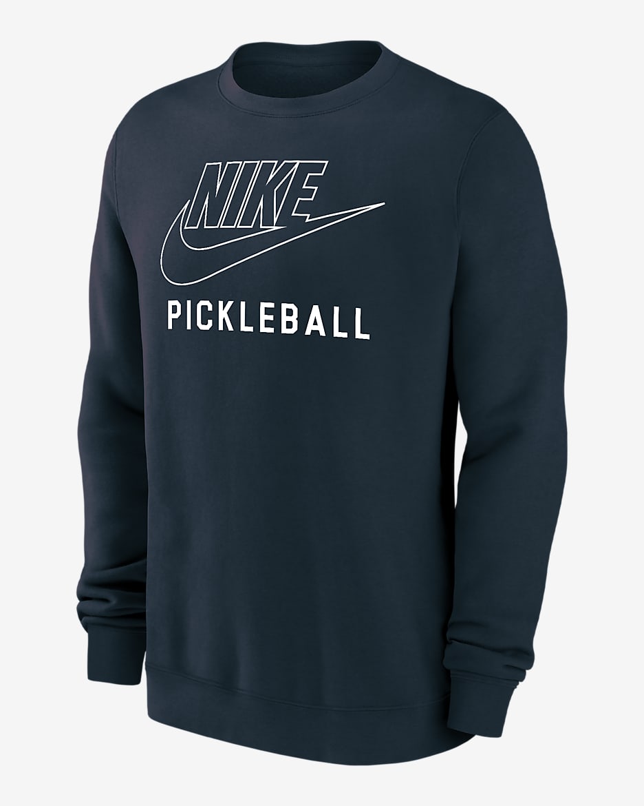 Sudadera con gorro sin cierre de pickleball para hombre Nike Swoosh Club Fleece - Trueno azul