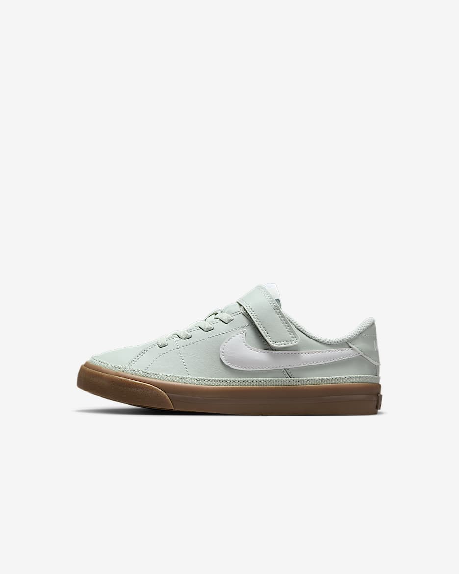 Tenis para niños de preescolar Nike Court Legacy - Plata claro/Marrón oscuro goma/Blanco