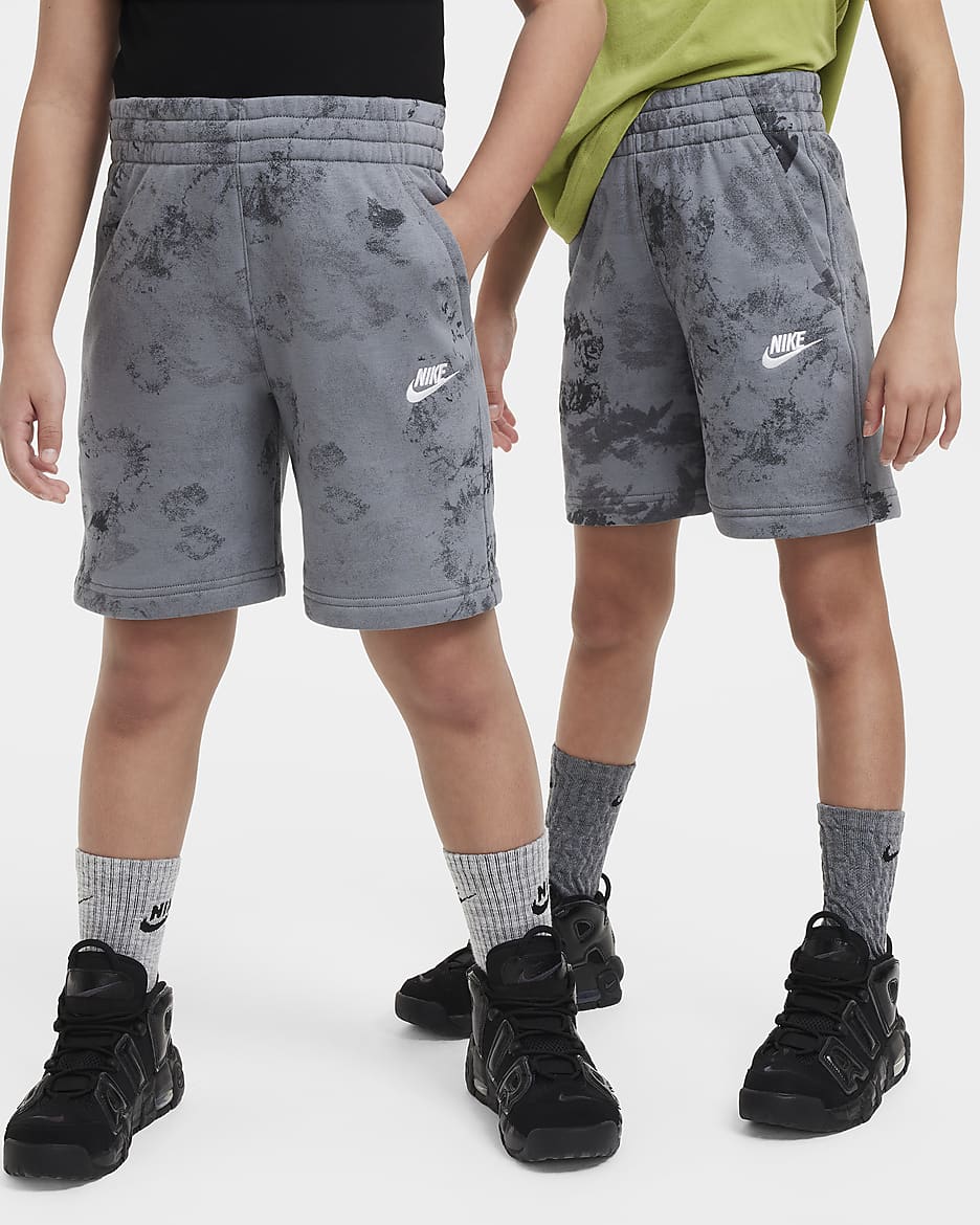 Nike Sportswear Club Fleece shorts van sweatstof voor kids - Smoke Grey/Wit