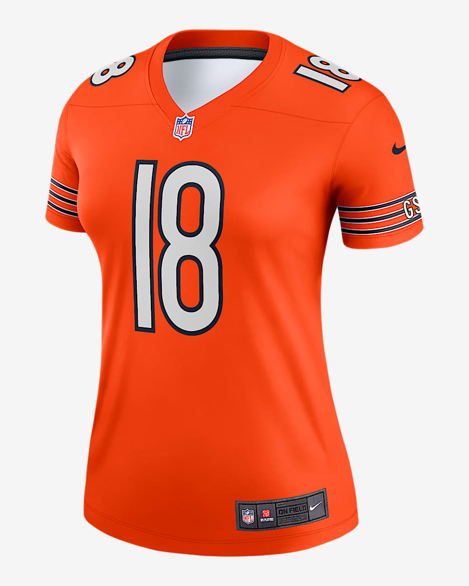 Jersey Nike Dri-FIT de la NFL Legend para mujer Caleb Williams Chicago Bears - Naranja