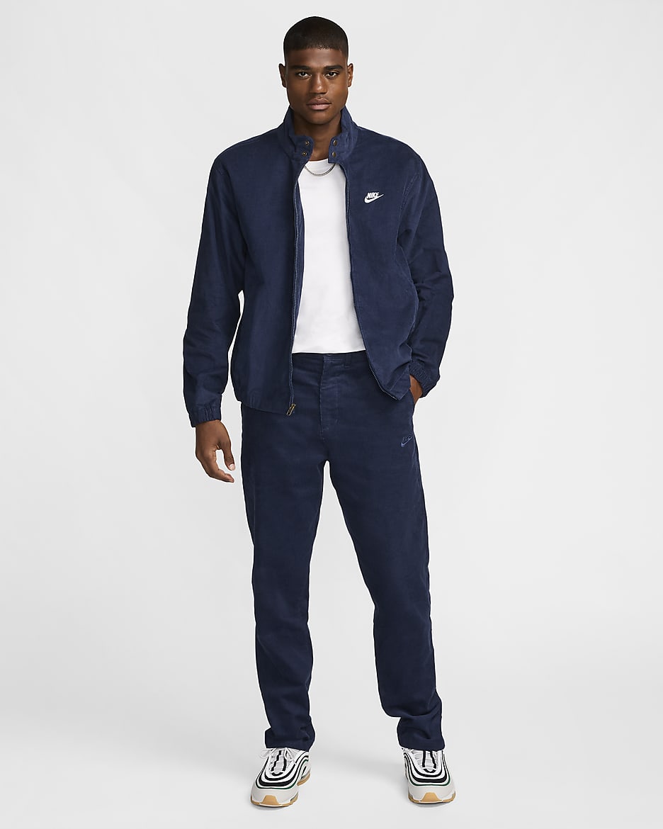 Pánské manšestrové chino kalhoty Nike Club - Midnight Navy