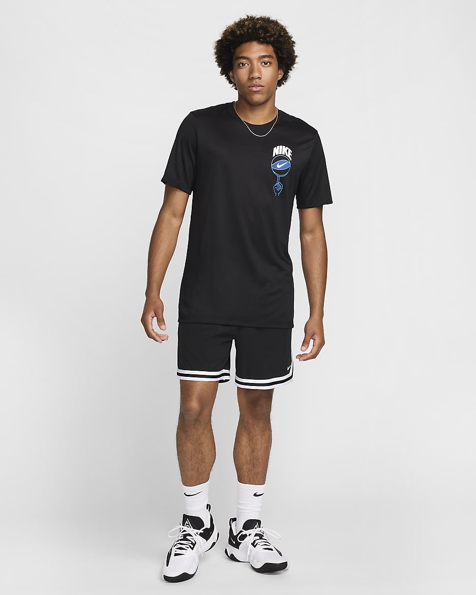 Nike Dri-FIT Basketball-T-Shirt für Herren - Schwarz