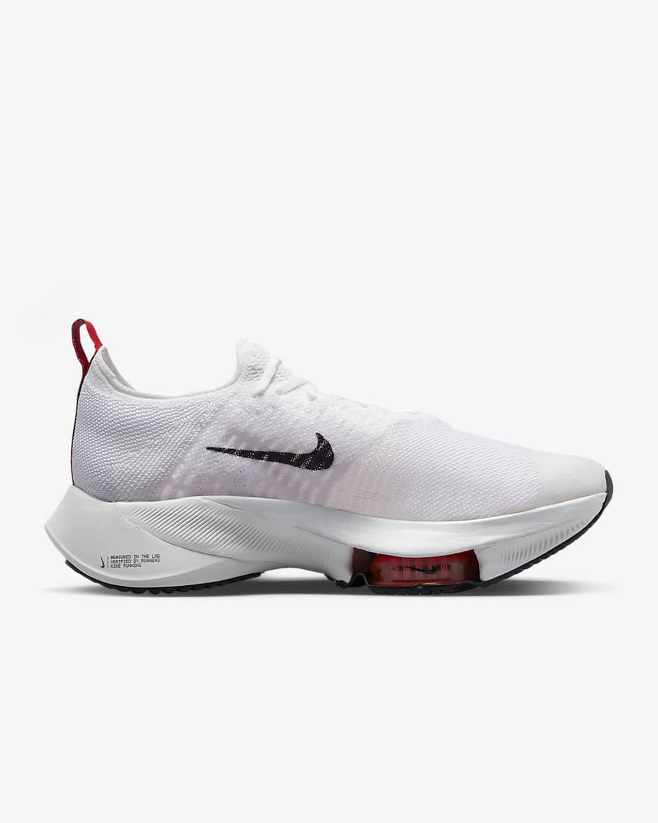 Nike Tempo Men's Road Running Shoes - White/Light Crimson/Platinum Tint/Black