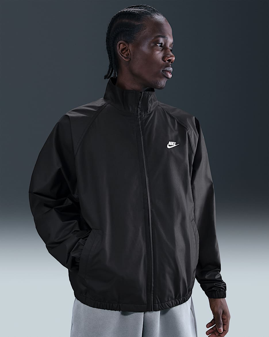 Nike Sportswear Club Men's Roscoe Full-Zip Jacket - Black/White