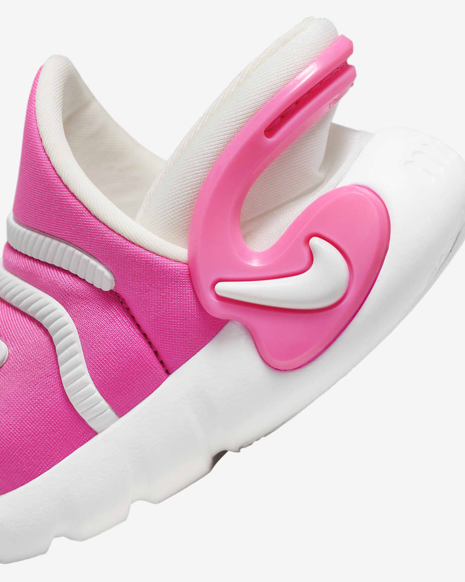 Tenis para bebé e infantil Nike Dynamo 2 EasyOn - Fucsia láser/Blanco/Blanco cumbre