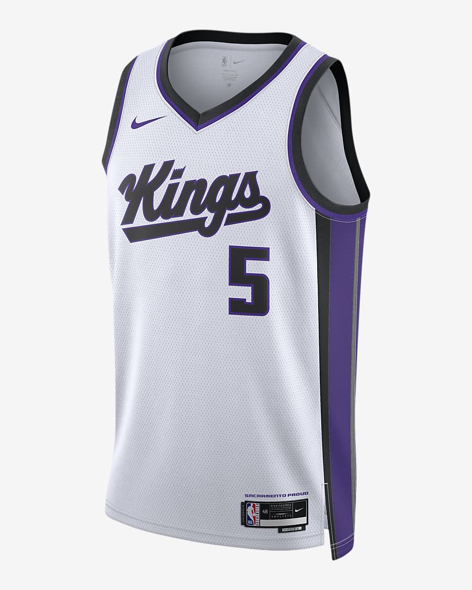 Jersey Nike Dri-FIT de la NBA Swingman para hombre De'Aaron Fox Sacramento Kings 2023/24 Association Edition - Blanco
