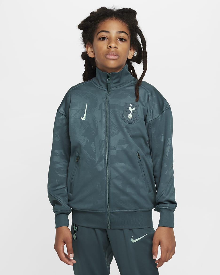 Tottenham Hotspur Academy Pro (tredjedrakt) Nike Dri-FIT fotballjakke til store barn - Faded Spruce/Enamel Green