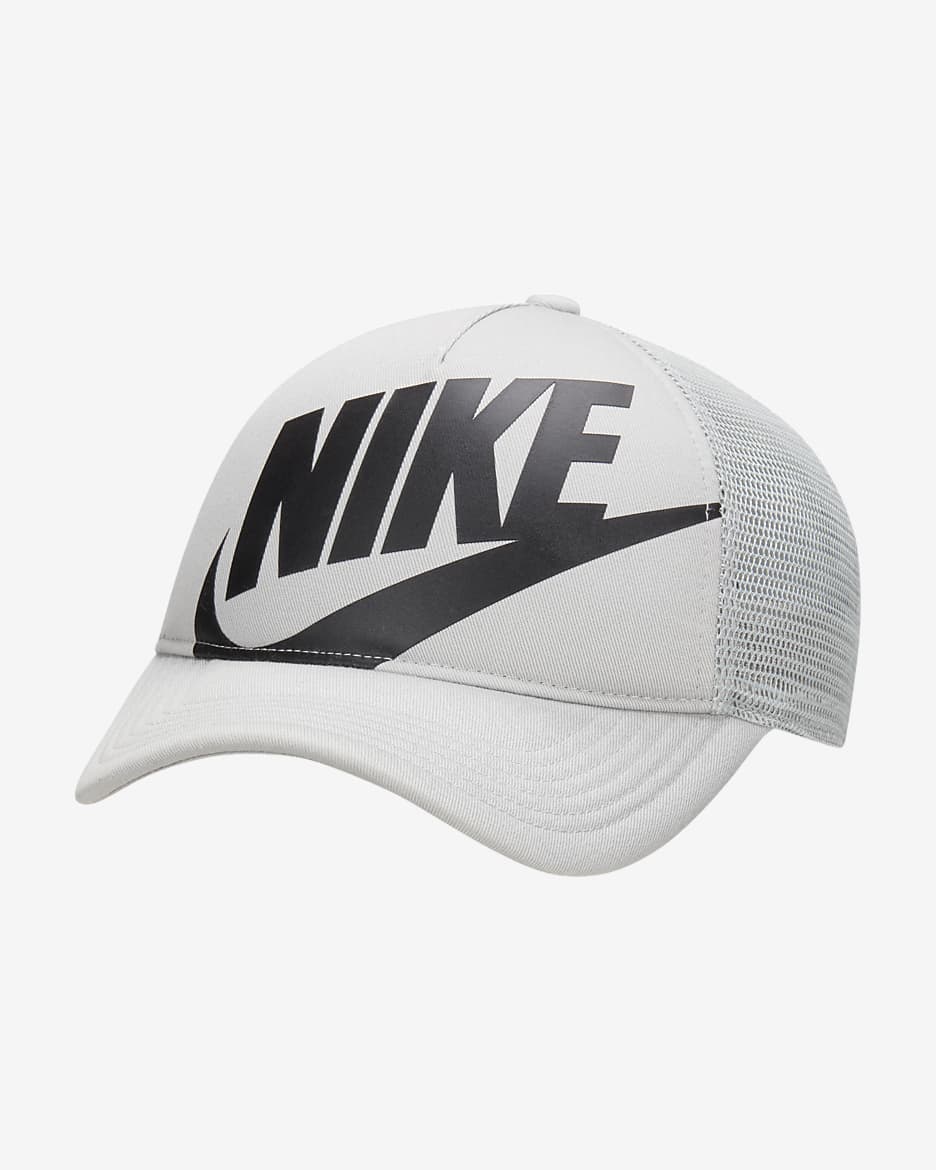 Strukturierte Nike Rise Trucker-Cap für Kinder - Light Smoke Grey/Light Smoke Grey/Schwarz