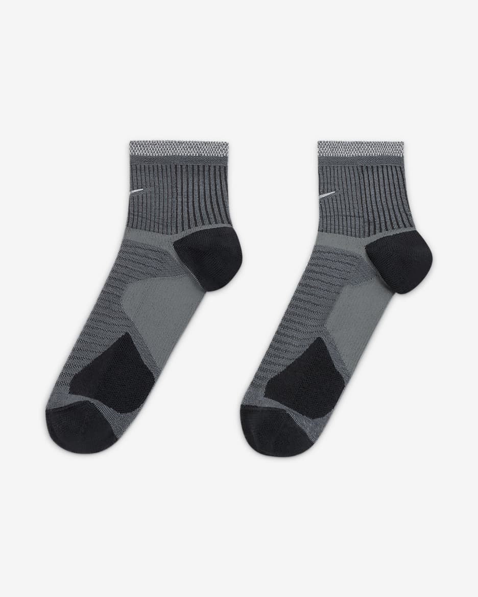 Nike Spark Wool Running Ankle Socks - Smoke Grey/Dark Smoke Grey/Black/Reflect Silver
