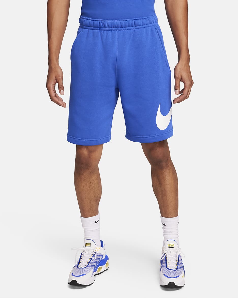 Nike Sportswear Club Men's Graphic Shorts - Game Royal/White/White