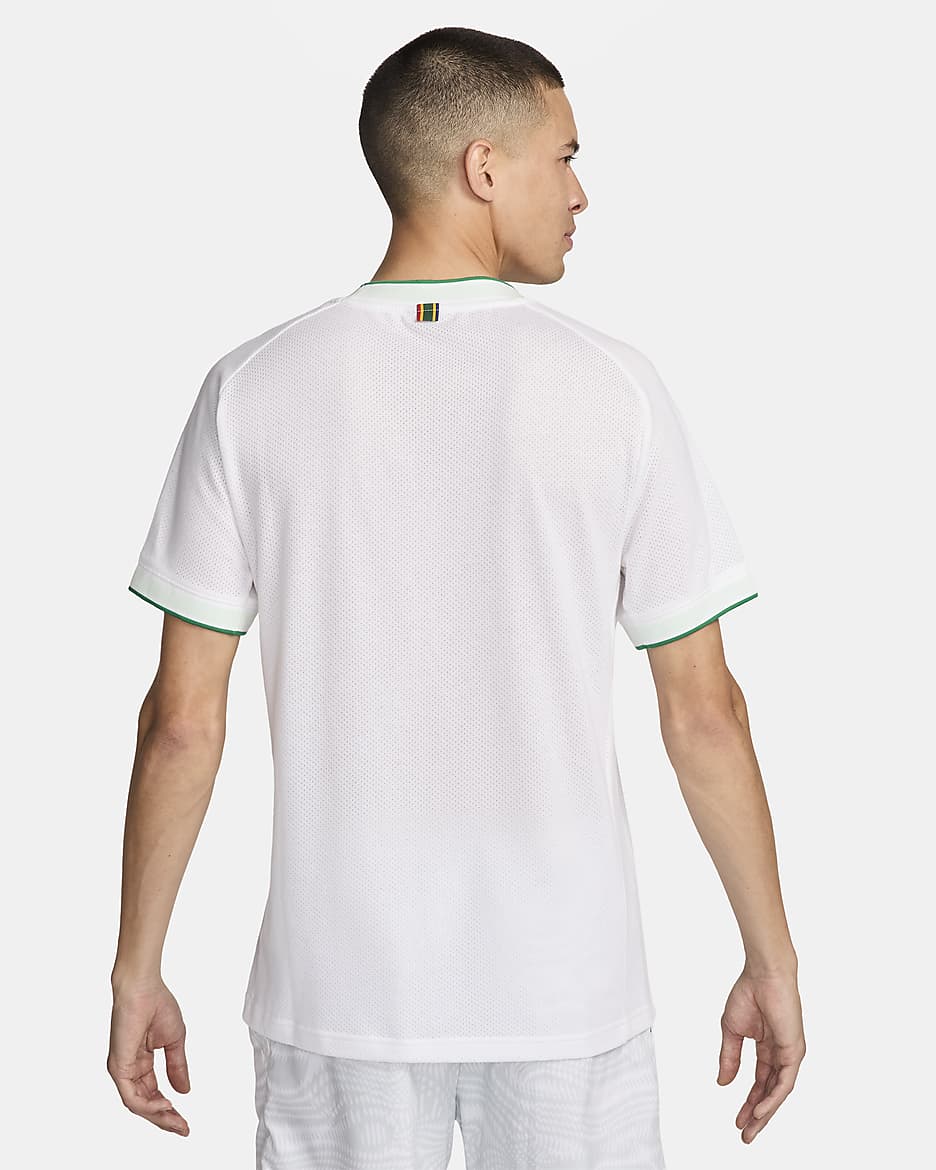 Haut de tennis à manches courtes NikeCourt Heritage pour homme - Blanc