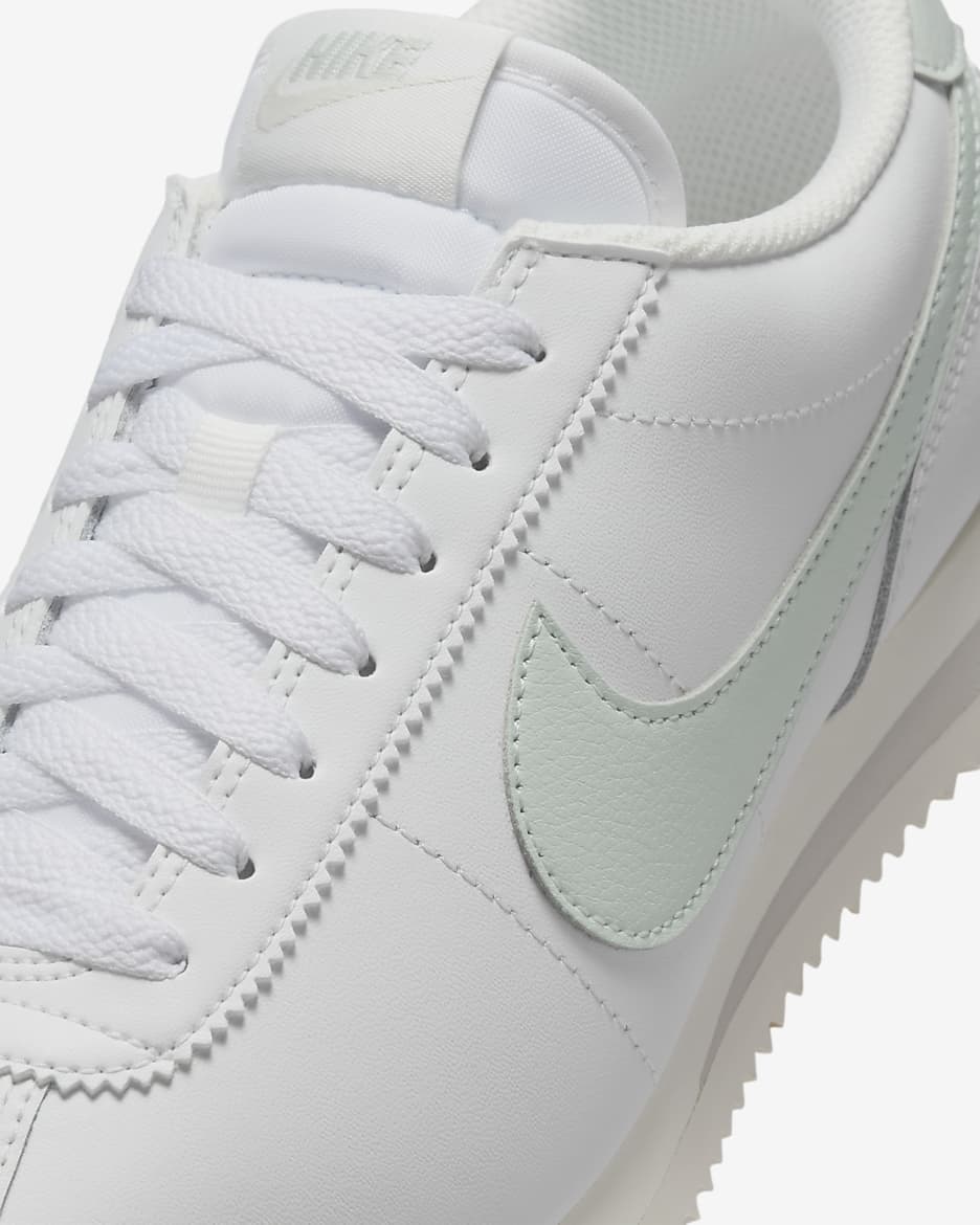 Nike Cortez Leather Women's Shoes - Summit White/Sail/Light Bone/Light Silver