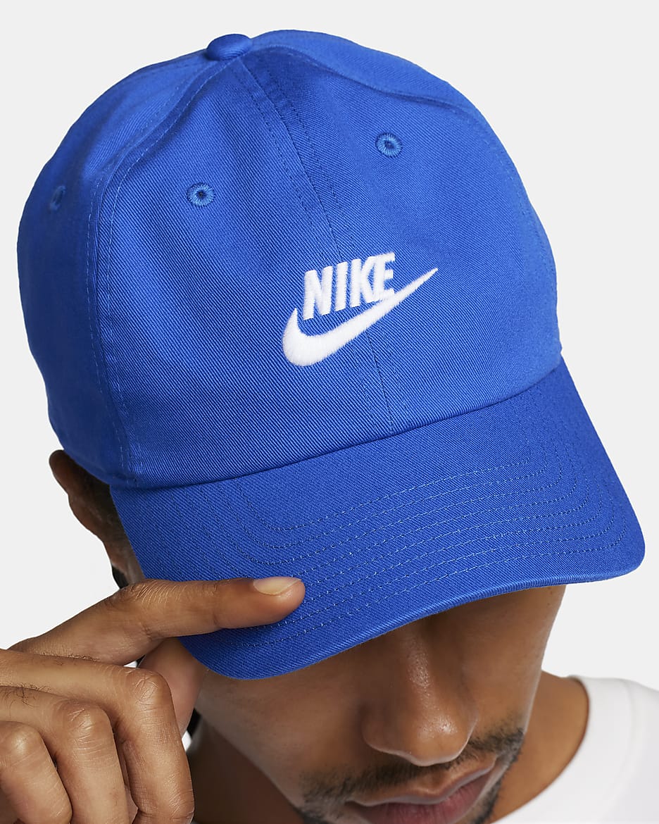 Nike Club unstrukturierte Futura Wash-Cap - Game Royal/Weiß