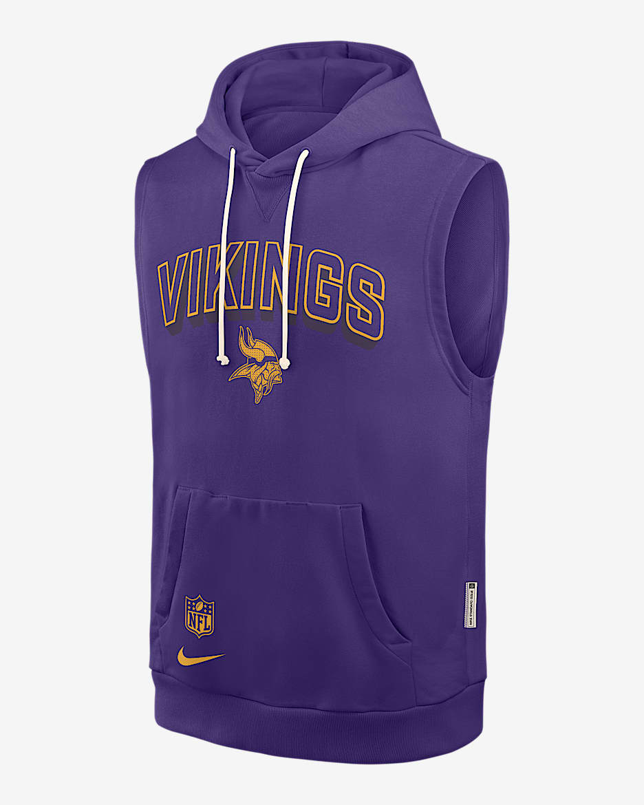 Minnesota Vikings Sideline Men's Nike Dri-FIT NFL Sleeveless Pullover Hoodie - Purple