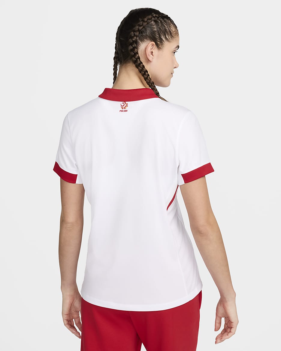 Dámská replika domácího fotbalového dresu Nike Dri-FIT Polsko Stadium 2024/25 - Bílá/Sport Red/Sport Red