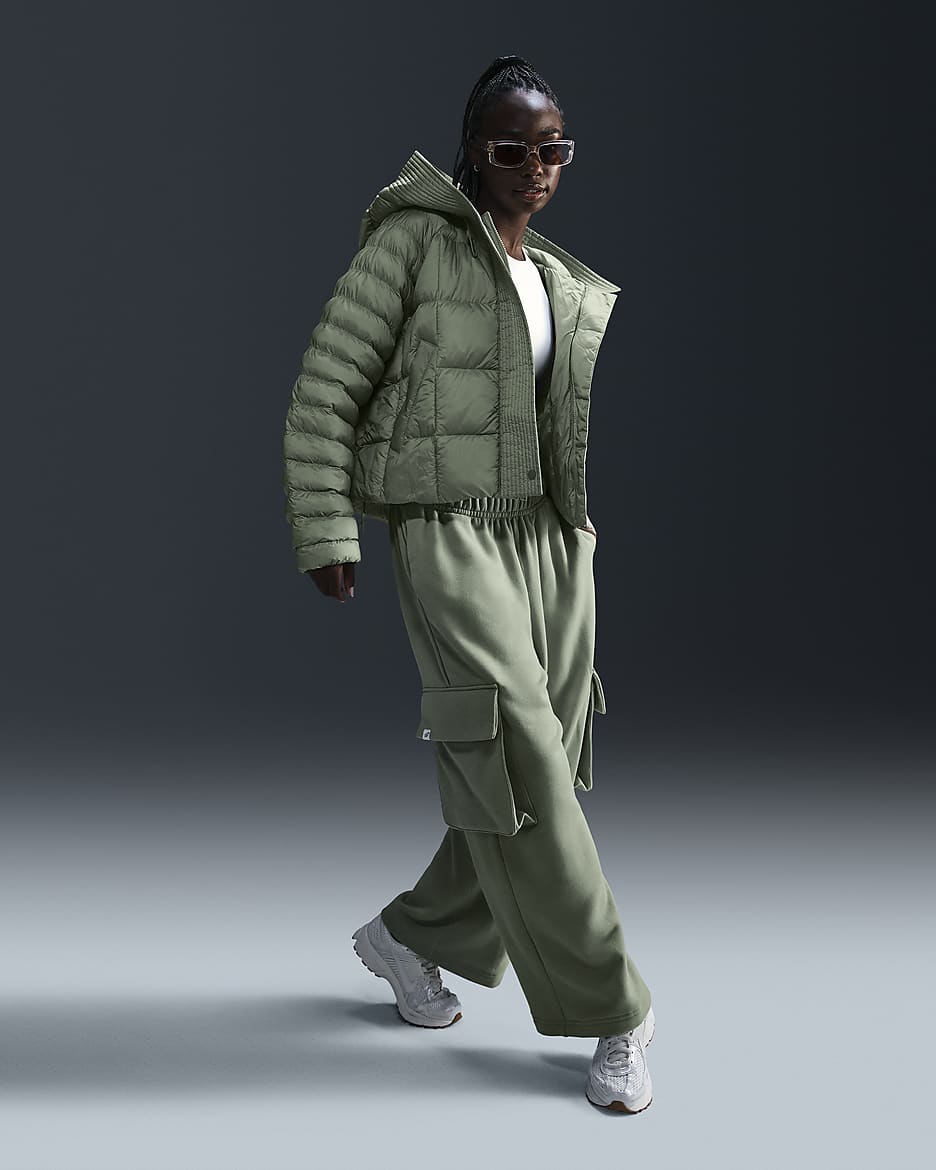 Nike Sportswear Women's Low-Rise Oversized French Terry Open-Hem Pants - Jade Horizon/Jade Horizon