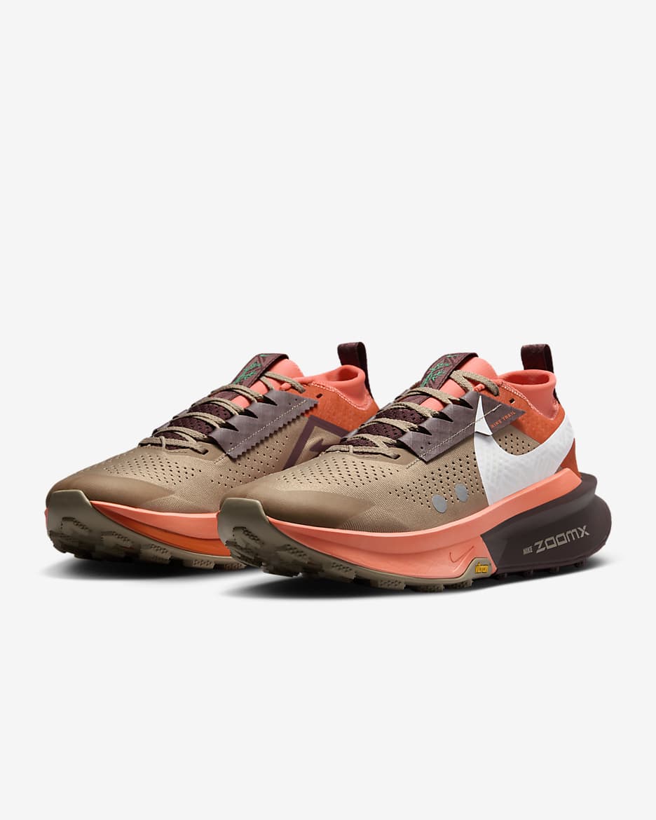 Nike Zegama 2 Sabatilles de trail running - Home - Caqui/Hyper Crimson/Burgundy Crush/Blanc