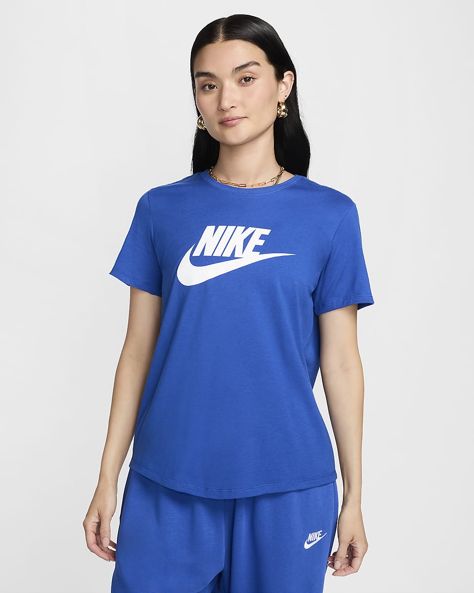 Nike Sportswear Essentials Women's Logo T-Shirt - Game Royal/White