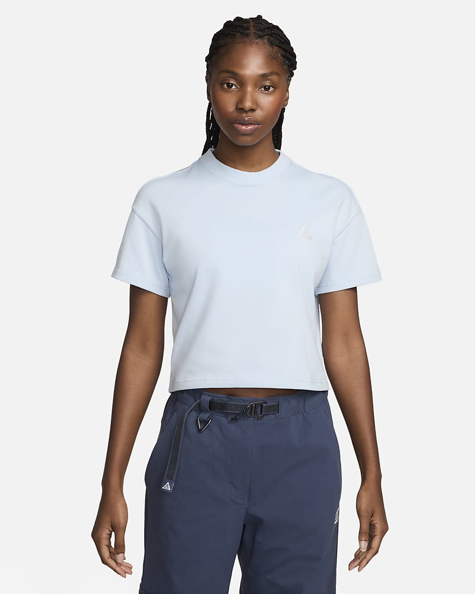 Playera Dri-FIT ADV para mujer Nike ACG - Azul militar claro/Blanco cumbre
