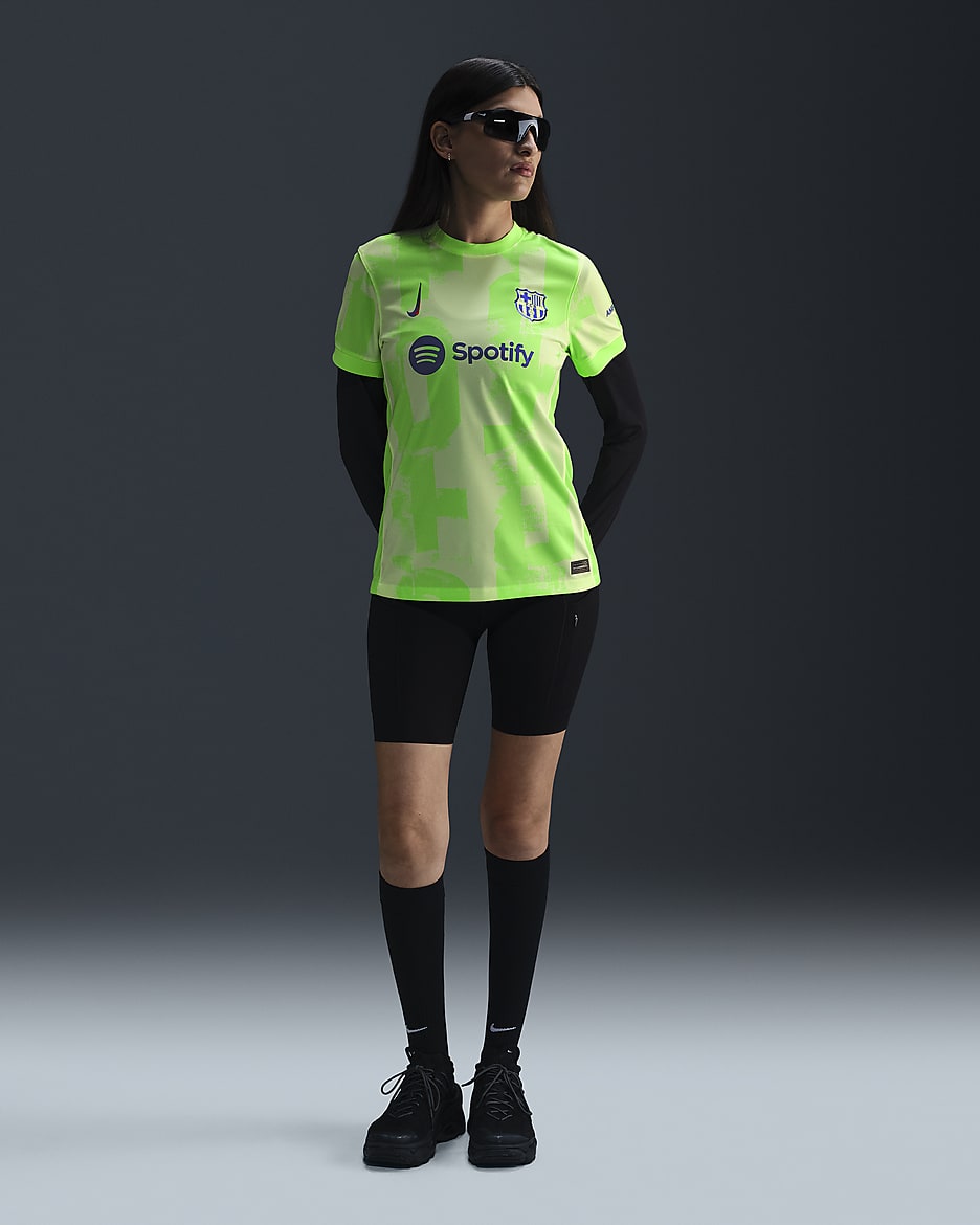 FC Barcelona 2024/25 Stadium Third Replika-Fußballtrikot mit Nike Dri-FIT-Technologie (Damen) - Barely Volt/Barely Volt/Lime Blast/Old Royal