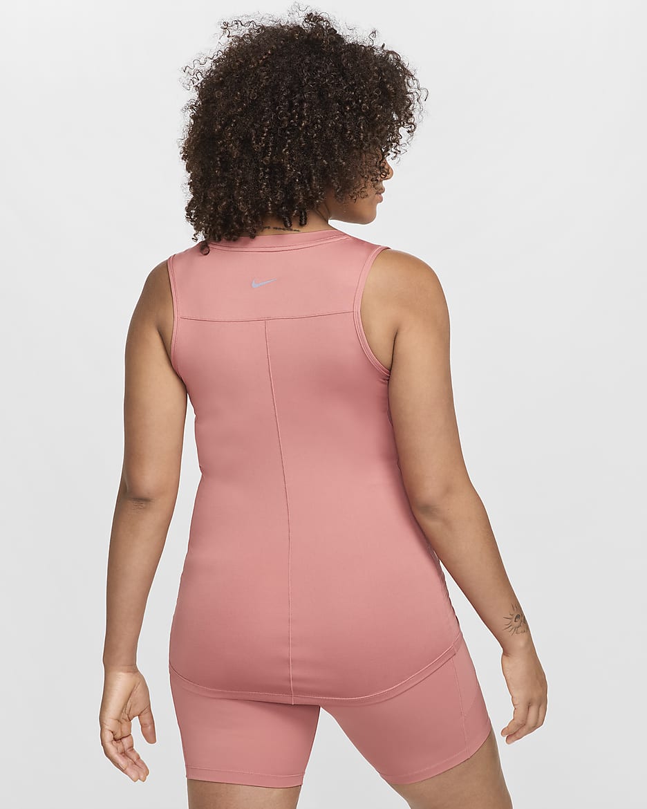 Nike (M) One Women's Dri-FIT Slim-Fit Tank Top (Maternity) - Canyon Pink