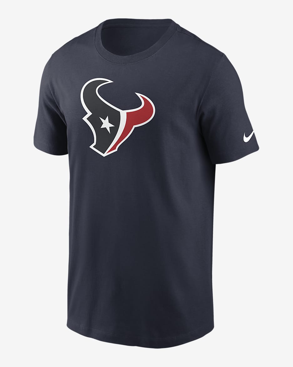Houston Texans Rewind Logo Essential Men's Nike NFL T-Shirt - Blue