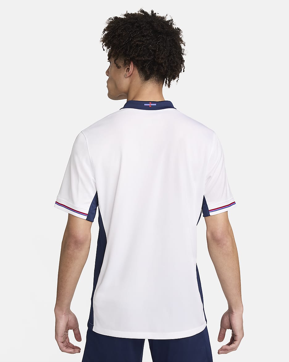 England (Men's Team) 2024/25 Stadium Home Men's Nike Dri-FIT Football Replica Shirt - White/Blue Void