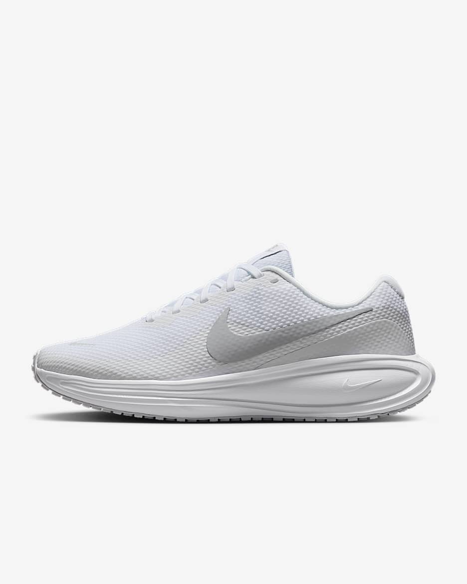 Tenis de correr en pavimento para mujer (extraanchos) Nike Revolution 8 - Blanco/Platino puro