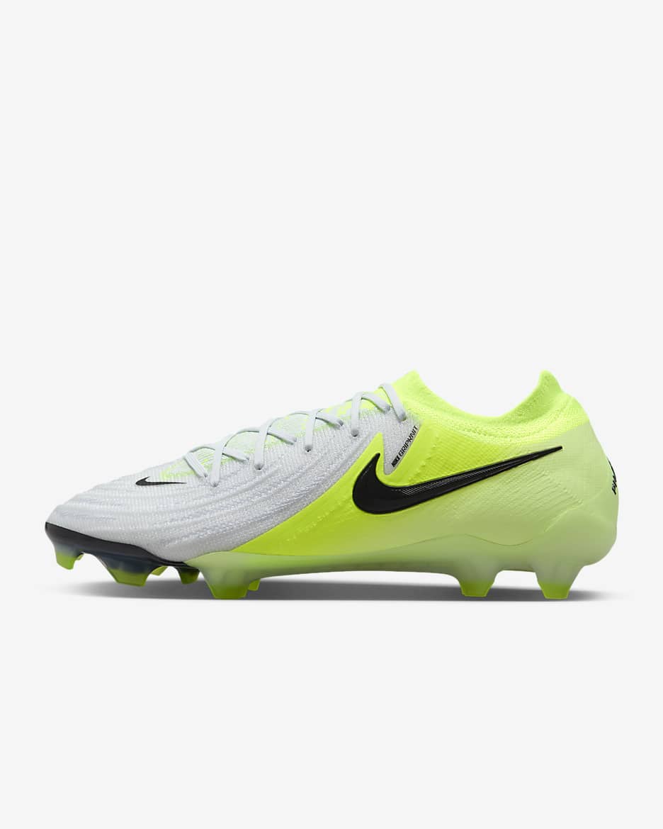 Nike Phantom GX 2 Elite FG Low-Top Football Boot - Metallic Silver/Volt/Black