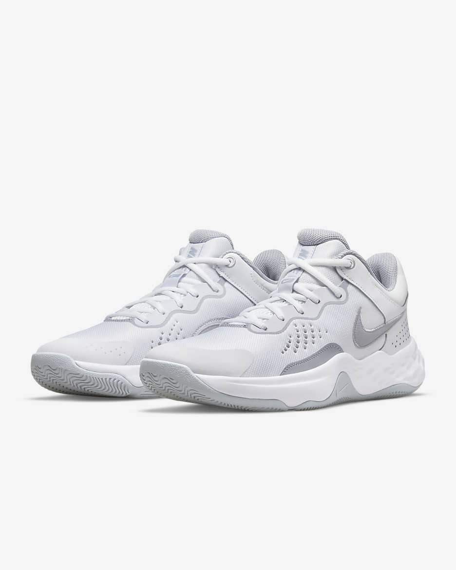 Nike Fly.By Mid 3 Basketball Shoes - White/Wolf Grey