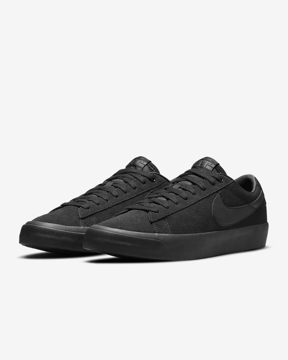 Nike SB Zoom Blazer Low Pro GT Skate Shoes - Black/Black/Anthracite/Black