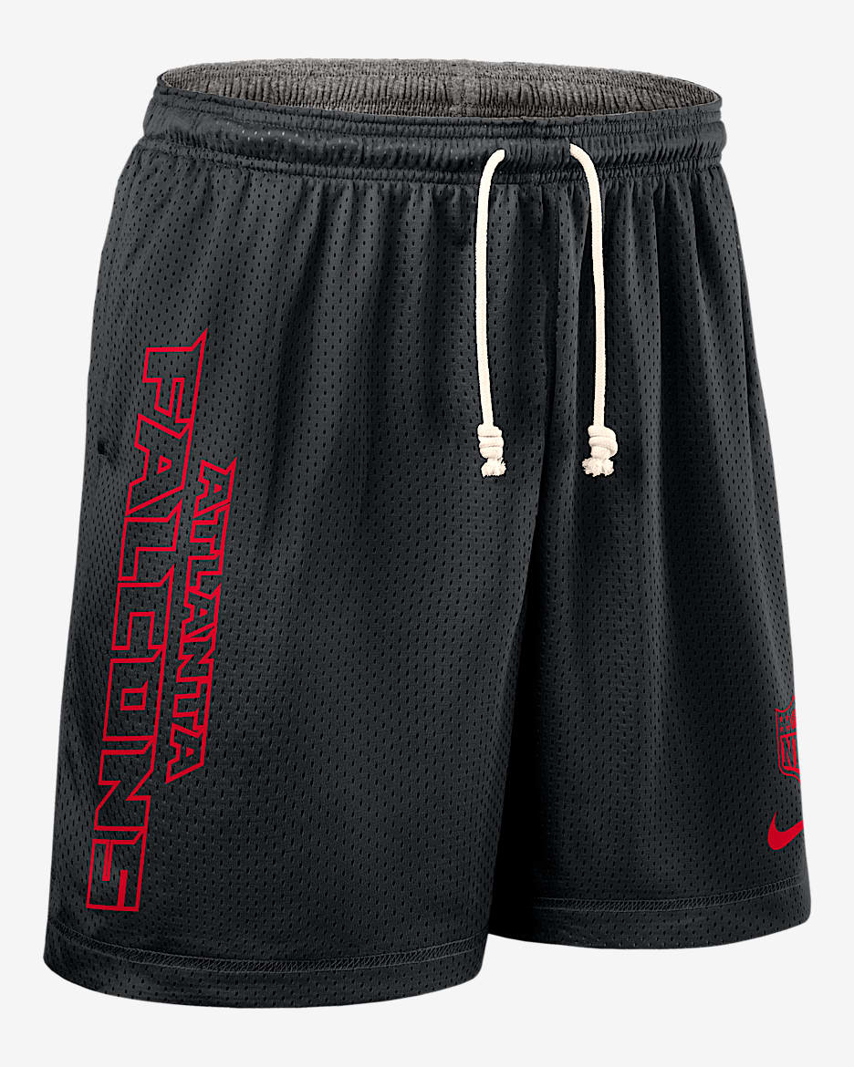 Shorts Nike Dri-FIT de la NFL para hombre Atlanta Falcons Sideline Reversible - Negro