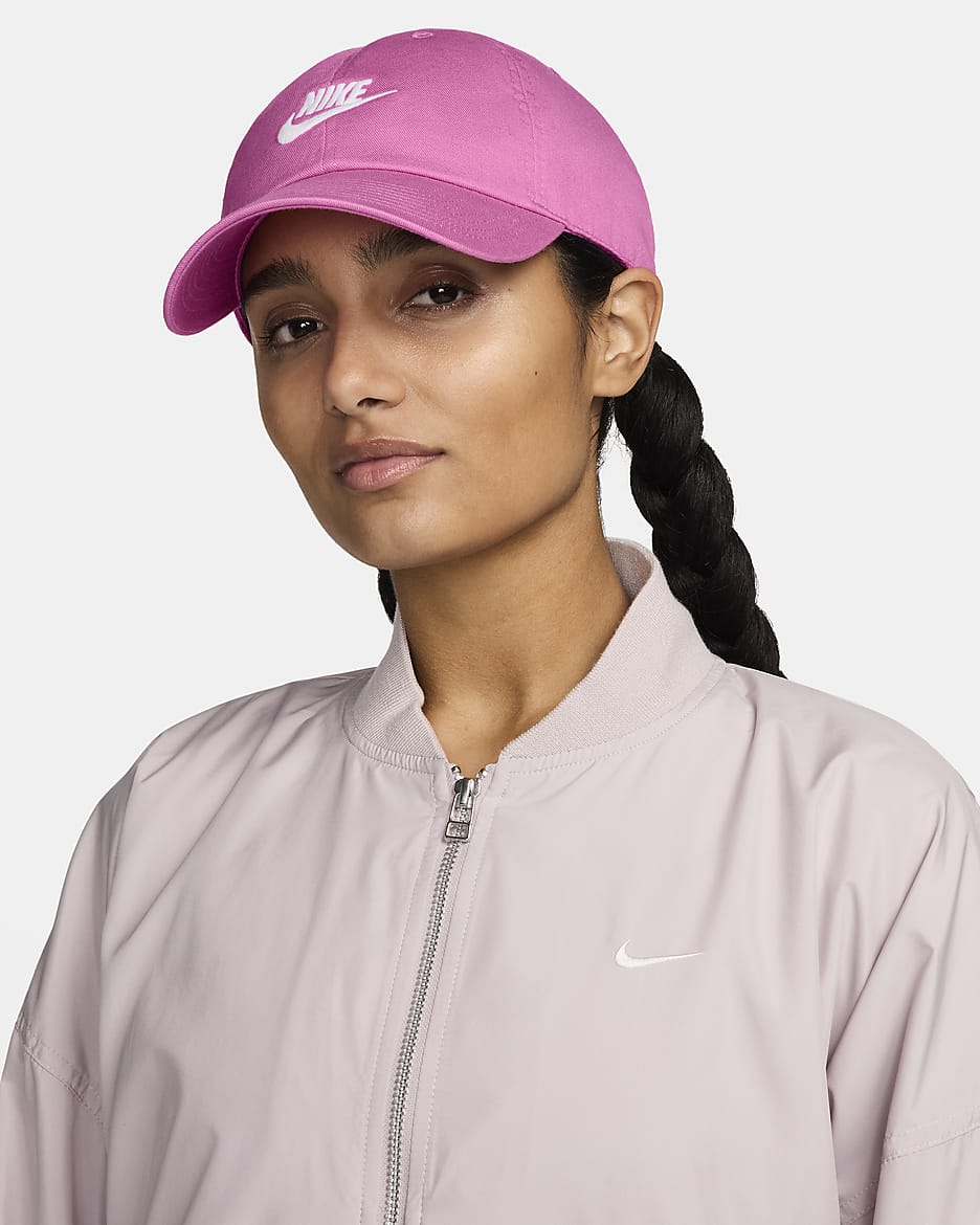 Gorra desestructurada Futura Wash Nike Club - Rosa alegre/Blanco