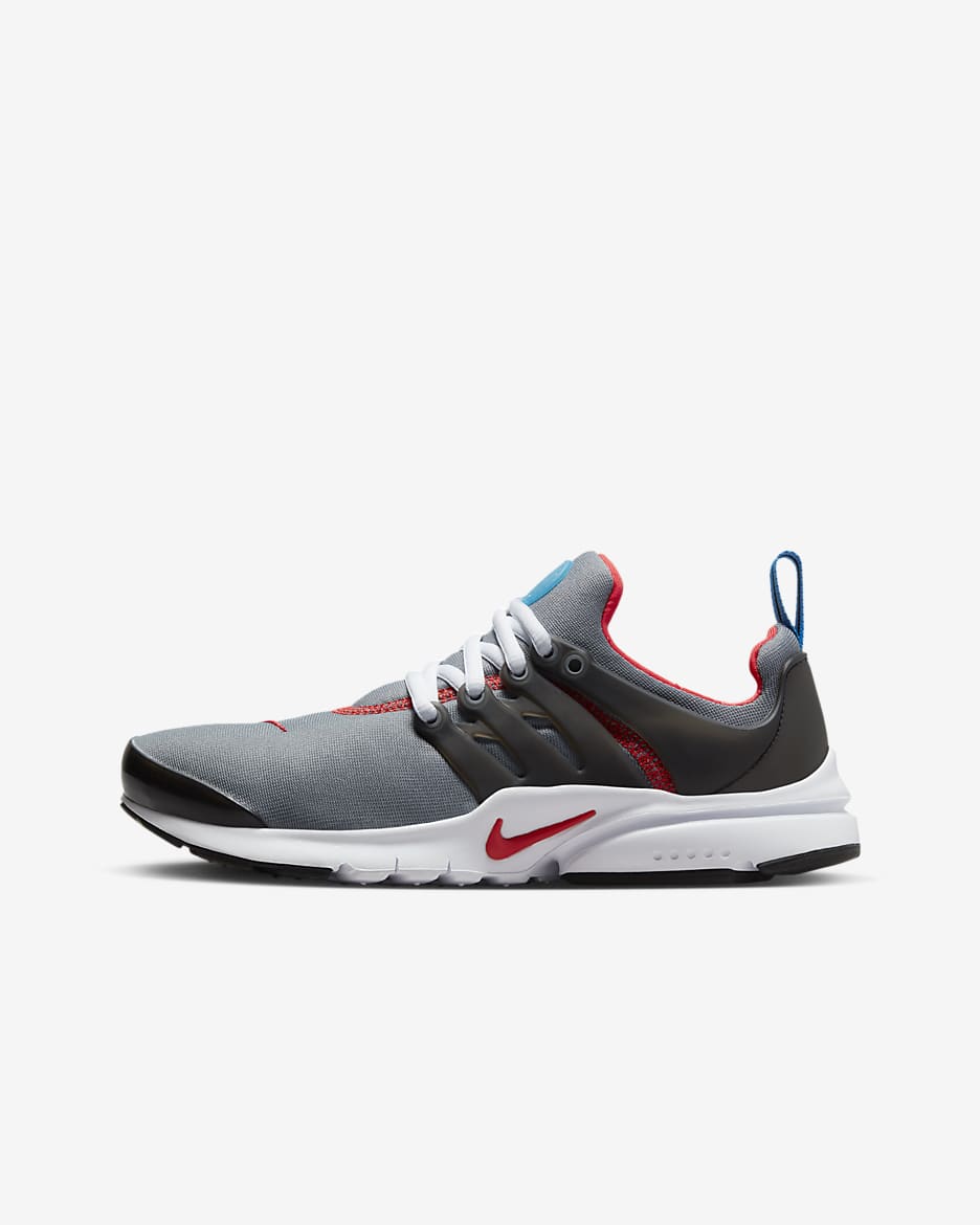 Nike Presto Big Kids' Shoe - Cool Grey/Black/White/Light Crimson