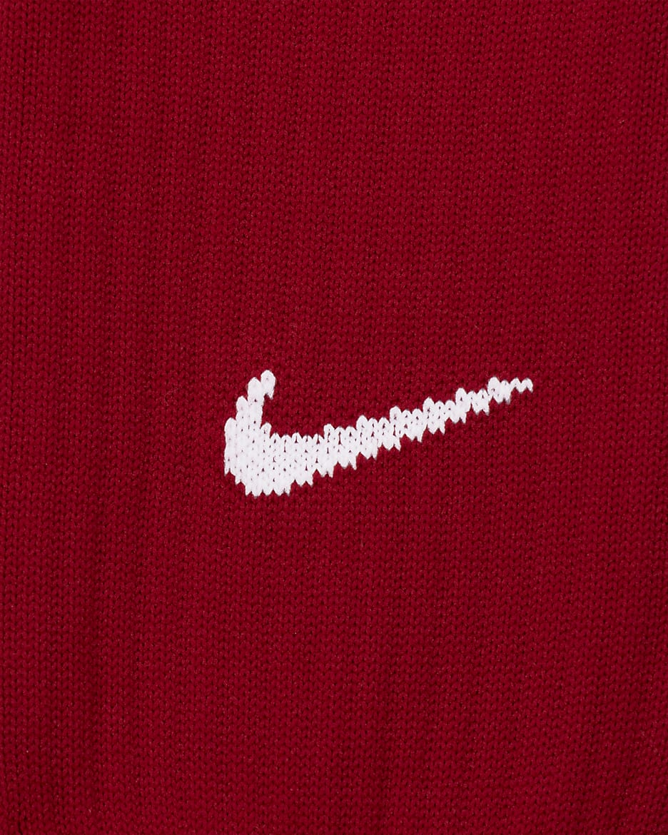 Lange Nike Academy-fodboldstrømper - Varsity Red/hvid