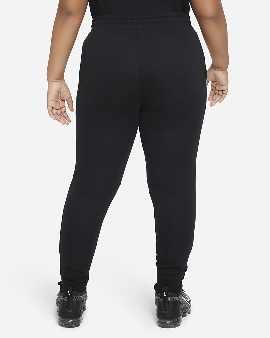 Nike Sportswear Tech Fleece joggingbroek voor meisjes (ruimere maten) - Zwart/Zwart/Zwart