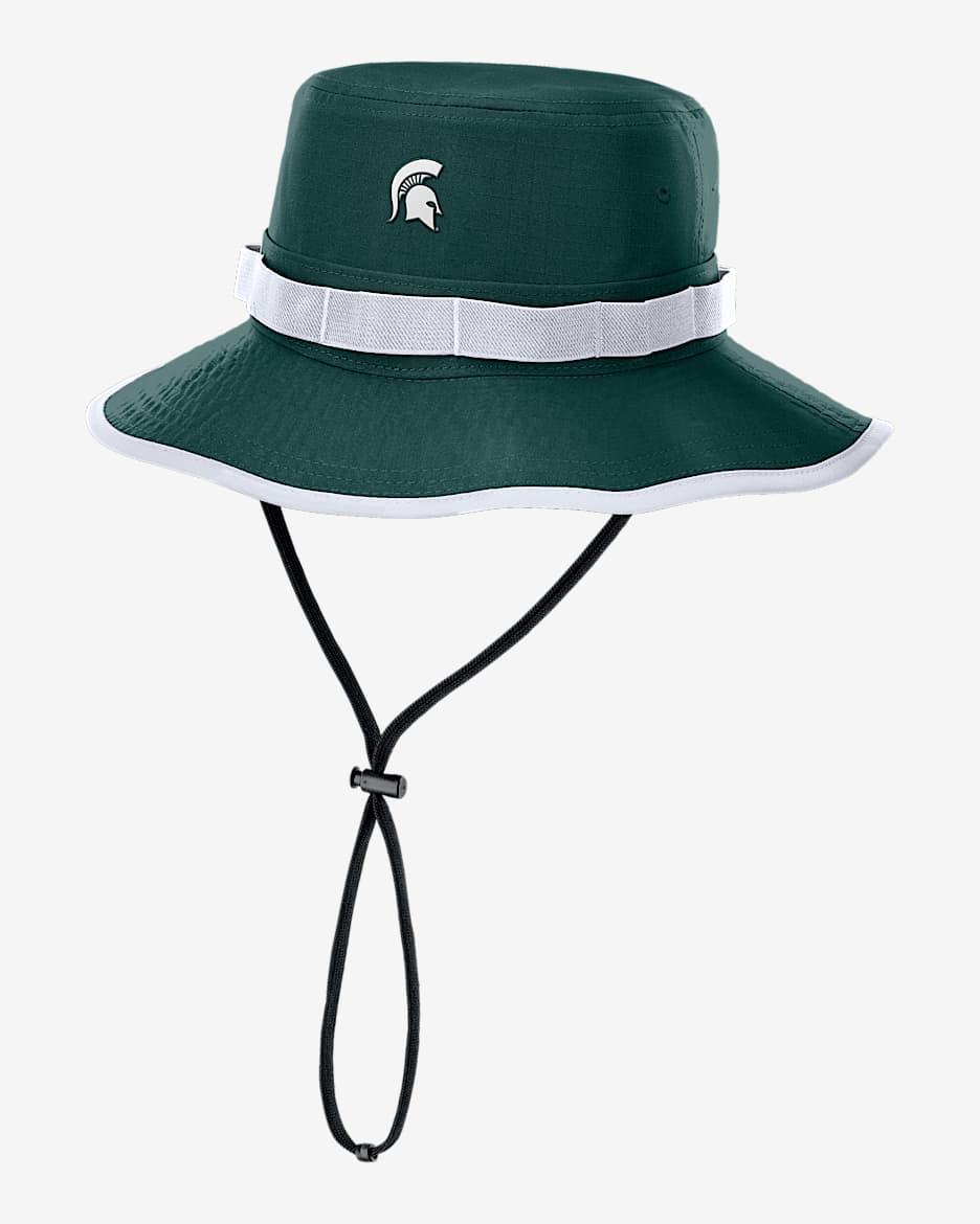 Michigan State Sideline Apex Gameday Boonie Men's Nike Dri-FIT College Bucket Hat - Green
