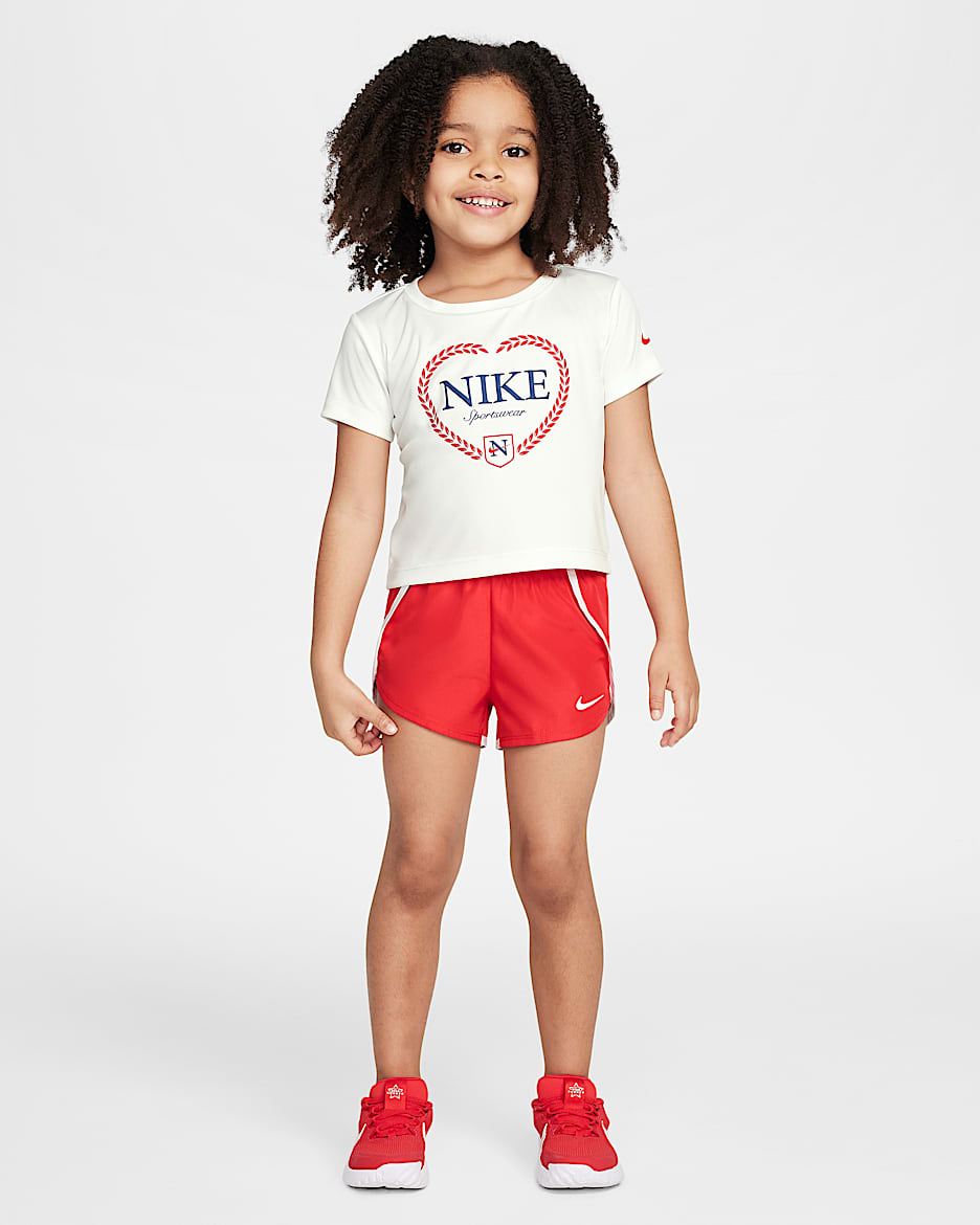 Conjunto de 2 piezas unicolor infantil Nike Dri-FIT Game, Swoosh, Match! - Rojo universitario