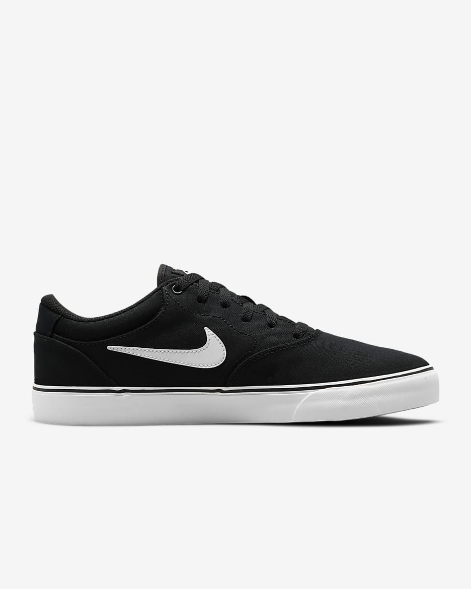 Nike SB Chron 2 Canvas Skate Shoe - Black/Black/White