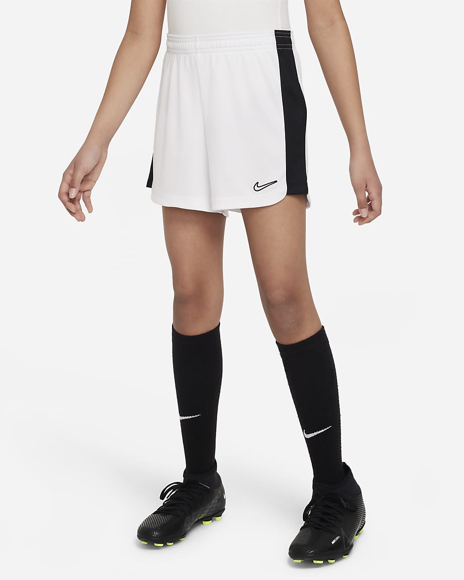 Nike Dri-FIT Academy Big Kids' (Girls') Soccer Shorts - White/Black/Black
