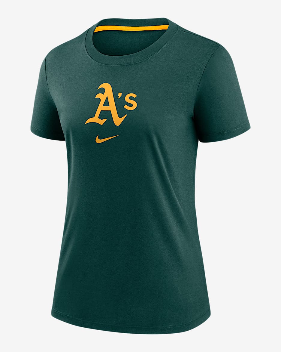 Athletics Authentic Collection Early Work Women's Nike MLB T-Shirt - Green/Gold