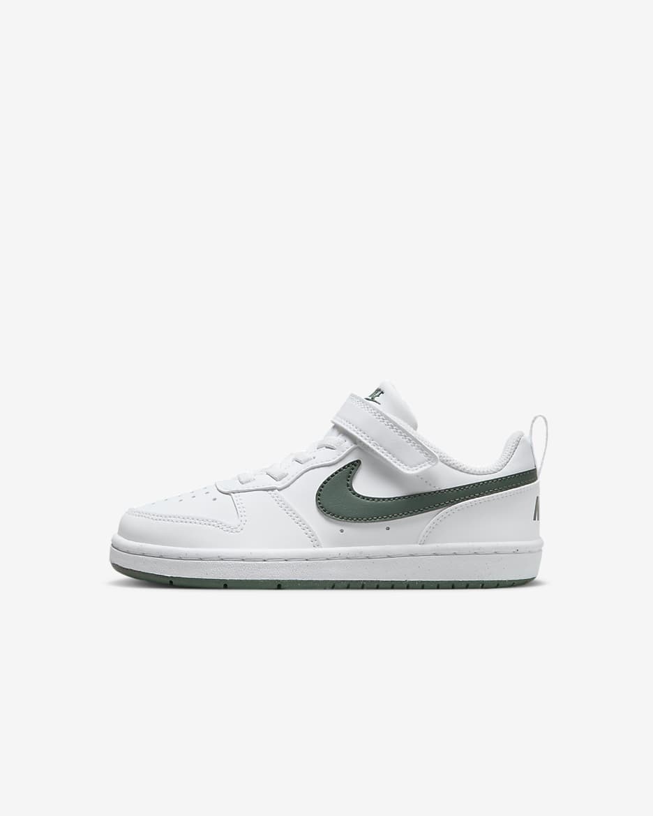 Nike Court Borough Low Recraft Little Kids' Shoes - White/Vintage Green