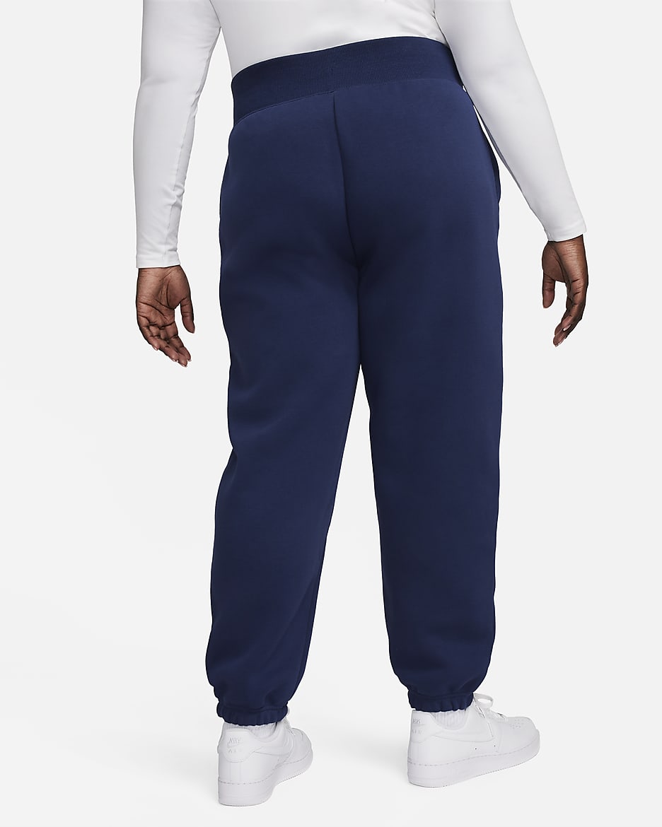 Nike Sportswear Phoenix Fleece Women's High-Waisted Oversized Sweatpants (Plus Size) - Midnight Navy/Black