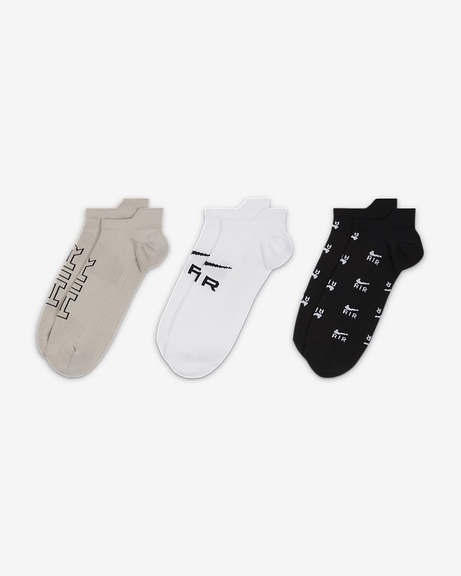 Nike Air Dri-FIT Everyday Plus Lightweight No-Show Socks (3 Pairs) - Multi-Colour