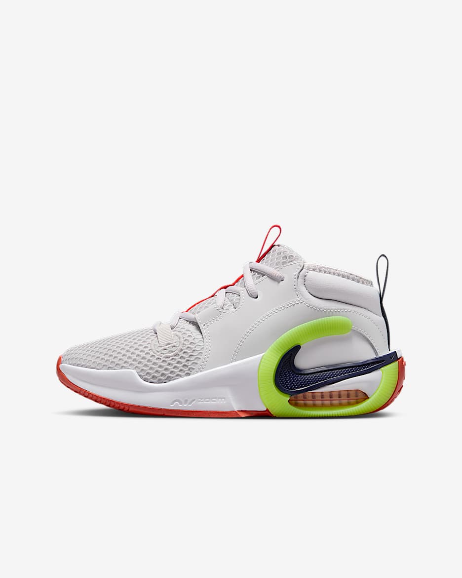 Nike Air Zoom Crossover 2 SE Big Kids' Basketball Shoes - Vast Grey/Volt/Picante Red/Obsidian